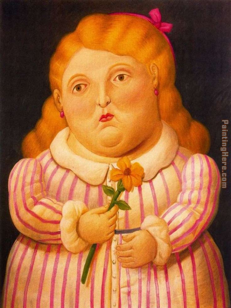 Fernando Botero Nina con flor